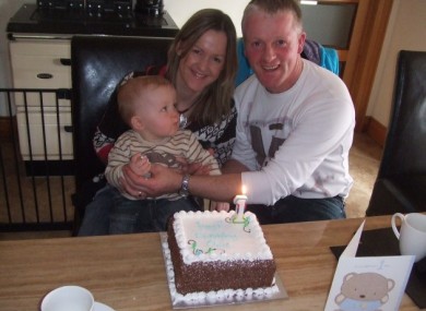 Elber and Con Twomey with their son Oisín.