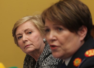 Minister for Justice and Equality Frances Fitzgerald TD and Garda Commissioner Noirin O Sullivan.
