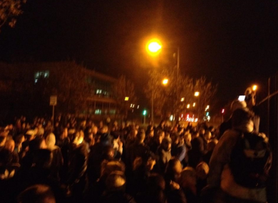 The scene at Coolock Garda Station this week.