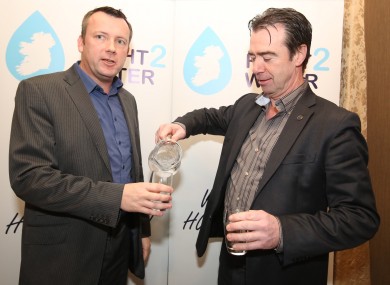 Brendan Ogle and John Douglas at today's meeting.