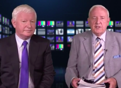 Frank Flannery and Bill O'Herlihy in a video preview of 'The Flannery Files'