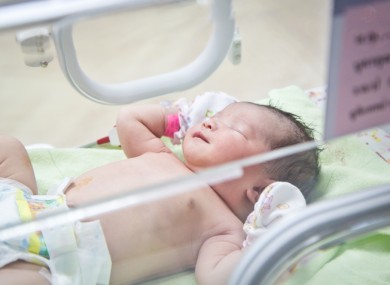 File photo of a baby in an incubator.