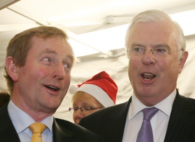 Taoiseach Enda Kenny with Independent (but potentially Reform Alliance) TD Peter Matthews