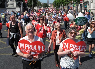 Pro-life march in Dublin, July 2013