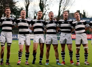 The Belvedere players celebrate their victory.