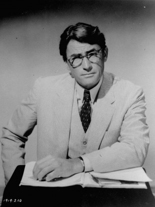 Actor Gregory Peck is shown in a scene from the 1962 movie,