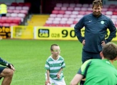 Jay training with Celtic.
