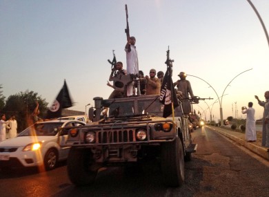 File photo: Fighters from the Islamic State group.