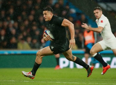 Sonny Bill Williams returned to the All Blacks during the November internationals.