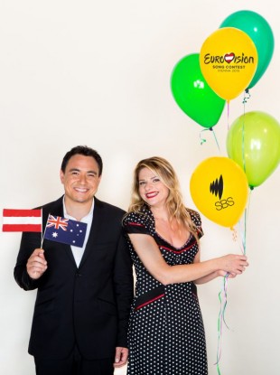 Sam Pang and Julia Zemiro, SBS commentators