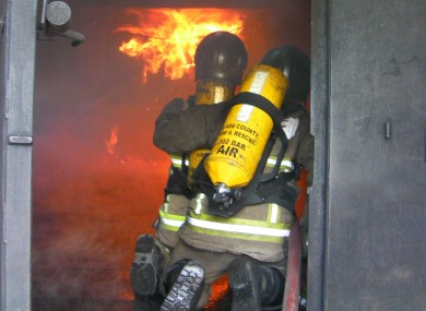 Clare County Fire & Rescue members training in Ballinrobe today.