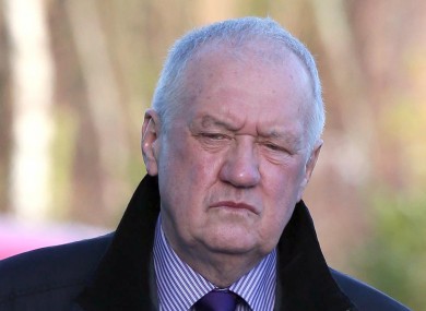 Duckenfield arrives at the Hillsborough Inquest in Warrington earlier