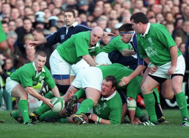 Peter Stringer was one of five players to make their debut against Scotland.