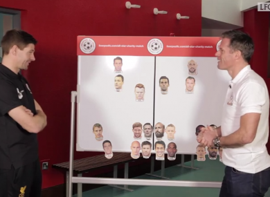 Gerrard and Carragher pick their teams.