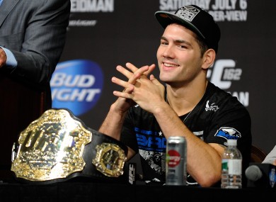 UFC middleweight world champion Chris Weidman.