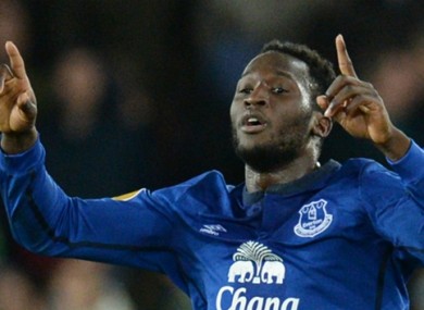 Lukaku has scored eight goals for Everton this season.