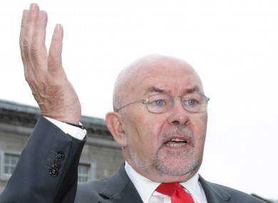 Ruairi Quinn announcing his decision to quit politics at the next election last year.