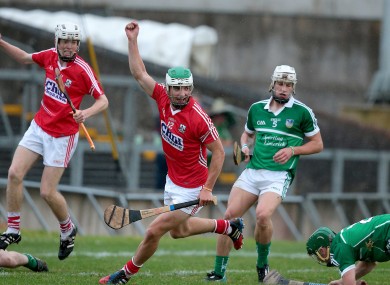 Shane Kingston celebrating scoring a goal against Limerick last year.