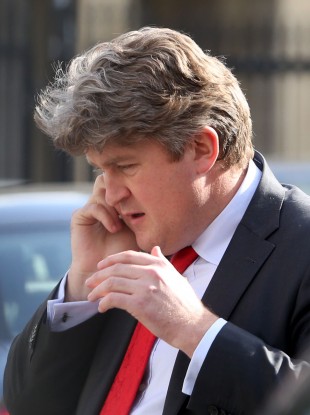Michael McNamara at Leinster House yesterday