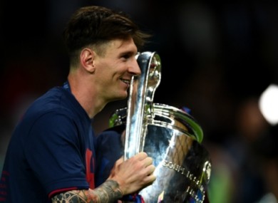 Messi enjoyed a superb season, winning the Champions League with Barcelona.