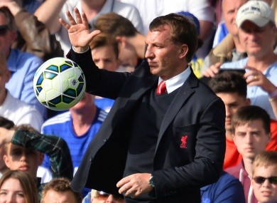 Under pressure? Liverpool boss Brendan Rodgers.
