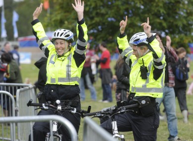Two gardaí at Electric Picnic in 2011.
