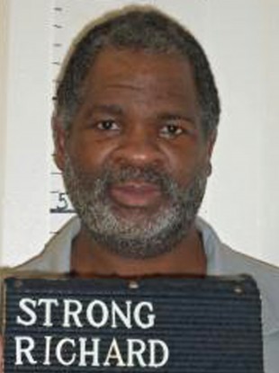 Richard Strong initially ran from police before being caught and saying 'please shoot me'.