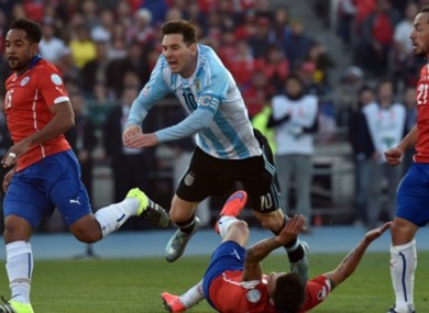 Messi was largely a peripheral figure in the game.