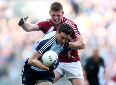 Westmeath's John Heslin and Dublin's Bernard Brogan will be in opposition next Sunday.