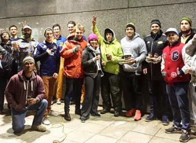 Some Super Rugby fans got a surprise visit while queuing for tickets.