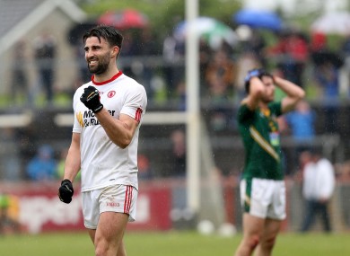 Tiernan McCann celebrates at the final whistle.
