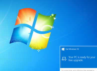 If you have Windows 7 or 8.1, you may see an icon on your toolbar allowing you to reserve a spot for upgrading.
