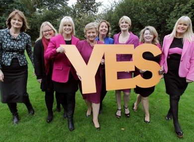 Female politicians from various parties calling for a Yes vote in the same-sex marriage referendum.
