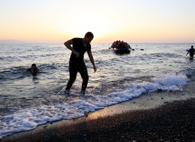 Migrants arriving on the island of Kos in Greece earlier this week