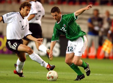 Kinsella represented Ireland at the 2002 World Cup.