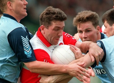 Barton in action against Dublin in the 1993 semi-final.