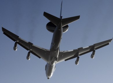 An AWACS plane similar to the one spotted over Ireland.