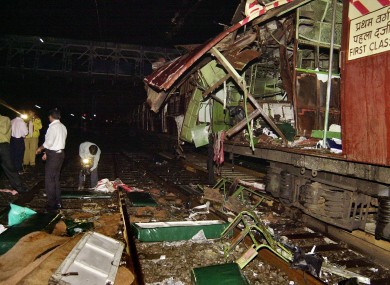 The aftermath of the explosion.