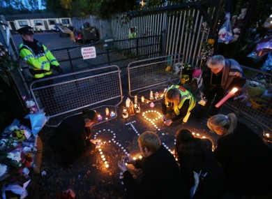 A candlelit vigil in Carrickmines last week.