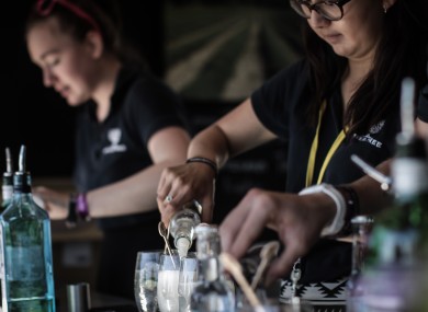 The gin stall at Dorset's End of the Road festival.