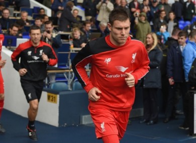 Jurgen Klopp was impressed by James Milner at the weekend.