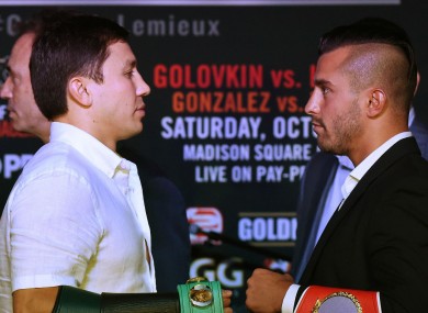 Gennady Golovkin and David Lemieux.