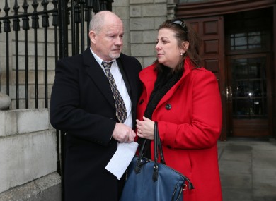 Kevin and Mary Conroy, parents of Roisin, pictured today leaving the High Court in Dublin two years ago.