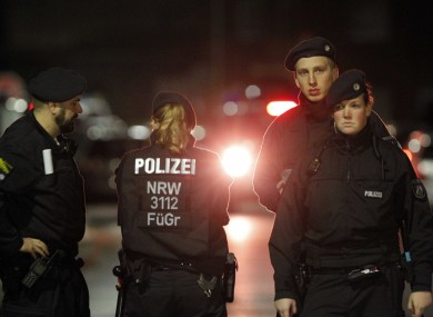 Police in Alsdorf, near Aachen, western Germany, last week.