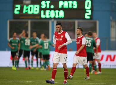 Pat's were beaten by Legia Warsawa in the Champions League qualifying rounds.