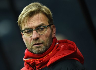 Liverpool manager Jurgen Klopp