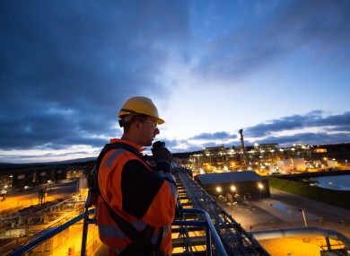 An Operations Technican at the Bellanboy Bridge Gas Terminal in Co. Mayo