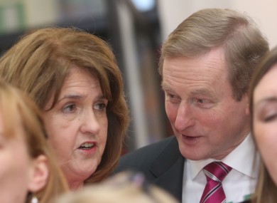 Joan Burton and Enda Kenny