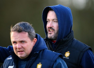Clare selector Donal Og Cusack and manager Davy Fitzgerald.