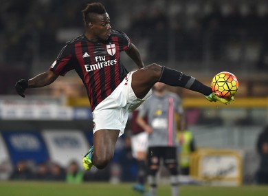 Mario Balotelli scored the only goal of the game for AC Milan tonight.